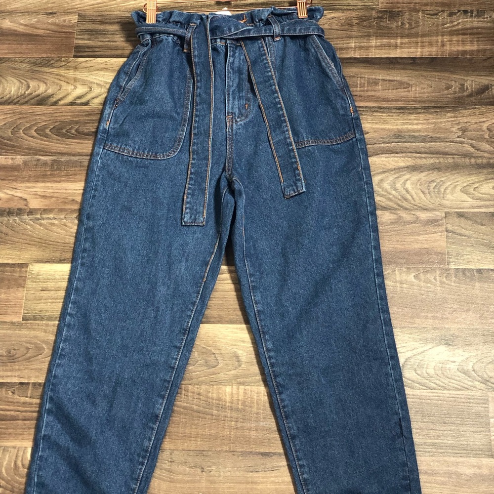 Paperbag waist mom jeans - Picture 3 of 4